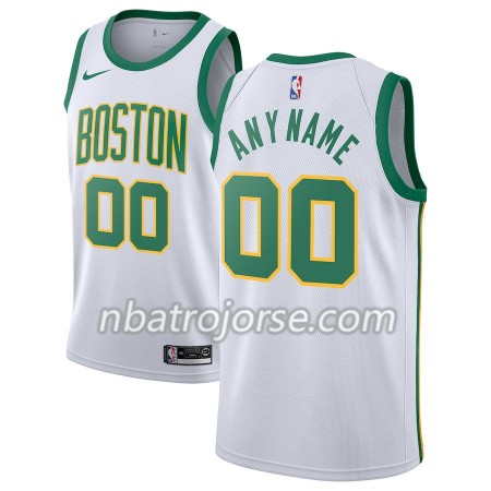 Män Boston Celtics Tröja Skräddarsydda 2018-19 Nike City Edition Vit Swingman